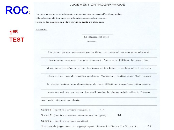 ROC: 1 ER TEST 