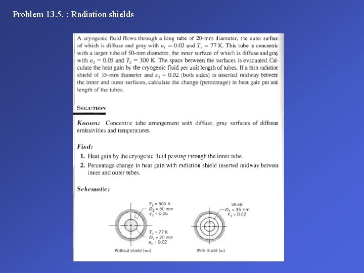 Problem 13. 5. : Radiation shields 