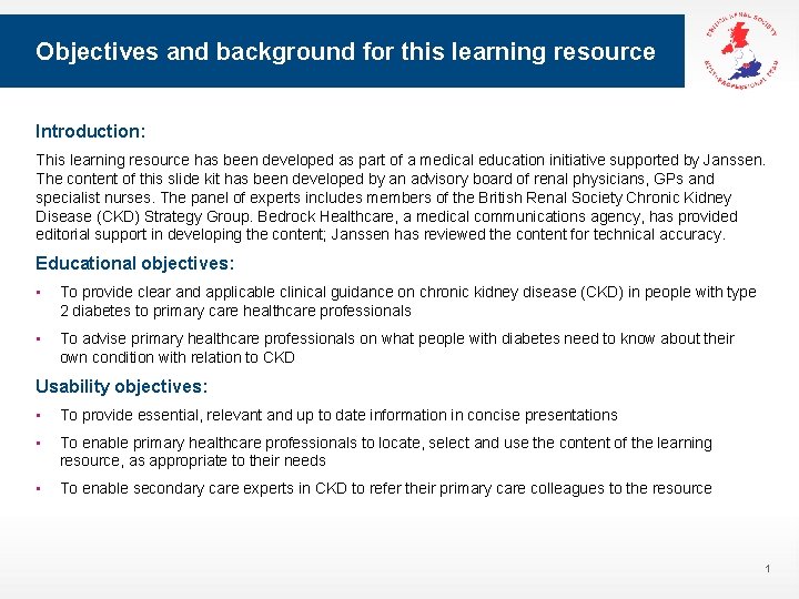 Objectives and background for this learning resource Introduction: This learning resource has been developed Objectives and background for this learning resource Introduction: This learning resource has been developed