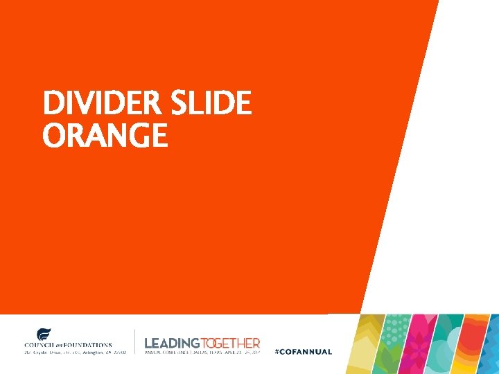 DIVIDER SLIDE ORANGE DIVIDER SLIDE ORANGE