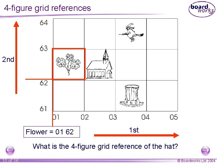 4 -figure grid references 2 nd Flower = 01 62 1 st What is