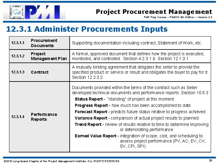 Project Procurement Management PMP Prep Course – PMBOK 4 th Edition – Version 2.