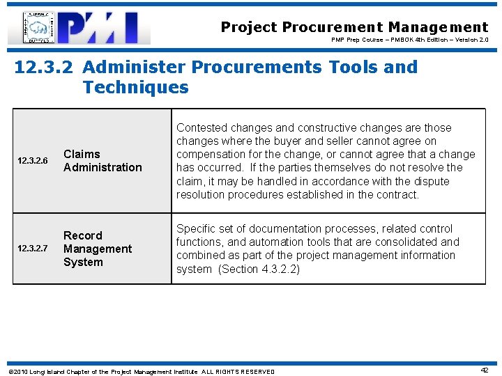 Project Procurement Management PMP Prep Course – PMBOK 4 th Edition – Version 2.