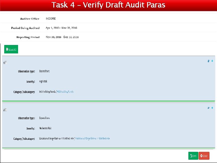Task 4 – Verify Draft Audit Paras 