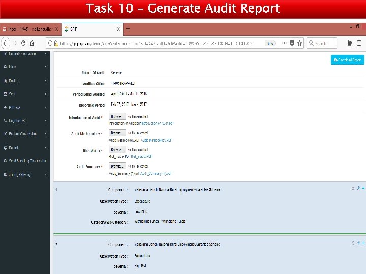 Task 10 - Generate Audit Report 