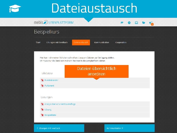 Dateiaustausch Dateien übersichtlich anordnen 