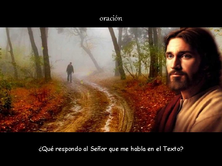 oración ¿Qué respondo al Señor que me habla en el Texto? 