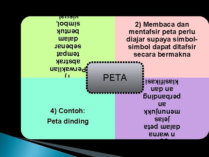 3) Penggunaa n warna dalam peta jelas menunjukk an perbanding an dan klasifikasi 4)