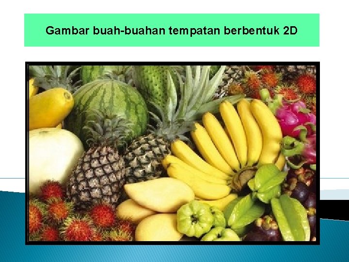 Gambar buah-buahan tempatan berbentuk 2 D 