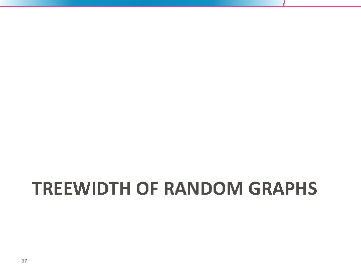 TREEWIDTH OF RANDOM GRAPHS 37 