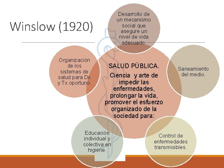 Desarrollo de un mecanismo social que asegure un nivel de vida adecuado. Winslow (1920)