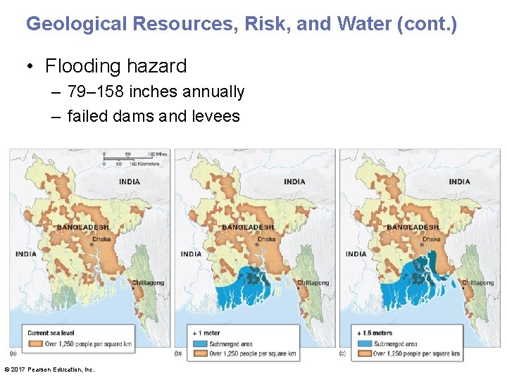 Geological Resources, Risk, and Water (cont. ) • Flooding hazard – 79– 158 inches