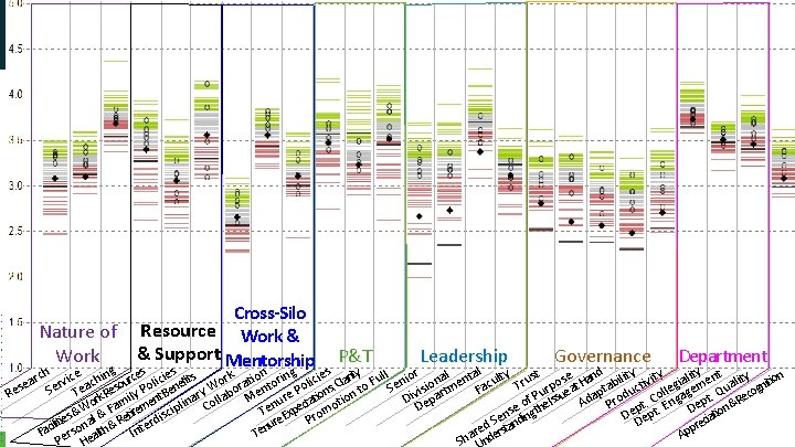 Nature of Work Cross-Silo Resource Work & & Support Mentorship s P&T Leadership Governance