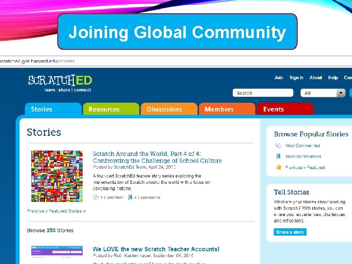 Joining Global Community 