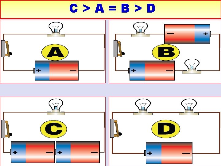 C>A=B>D 16 