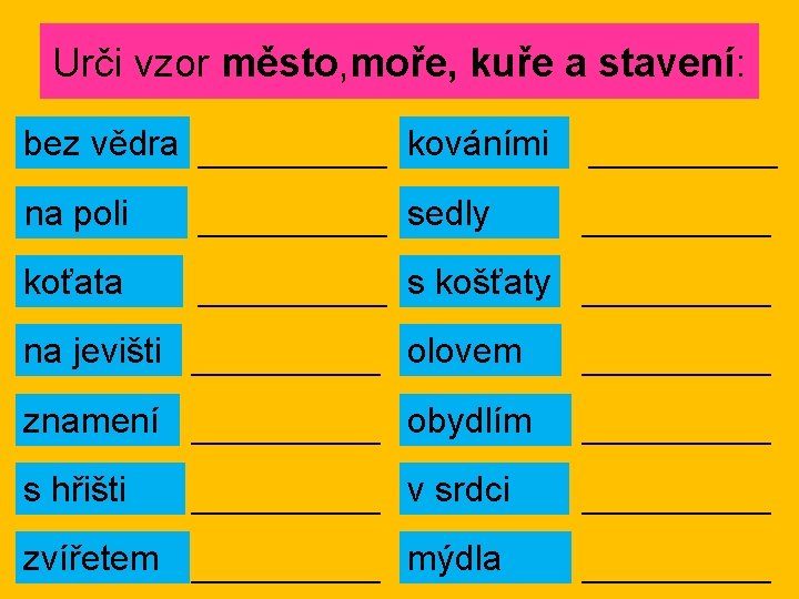 Urči vzor město, moře, kuře a stavení: bez vědra kováními na poli sedly koťata