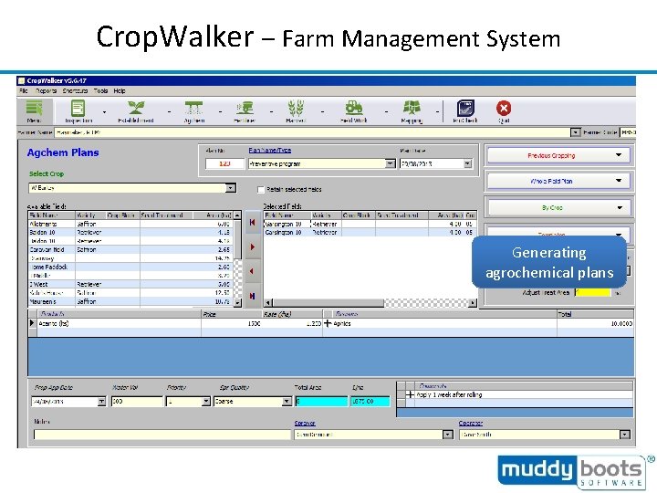 Crop. Walker – Farm Management System Generating agrochemical plans 