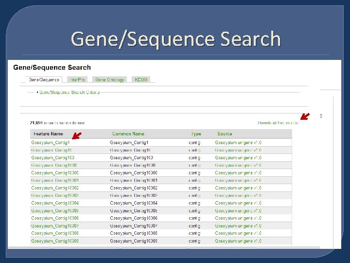 Gene/Sequence Search 