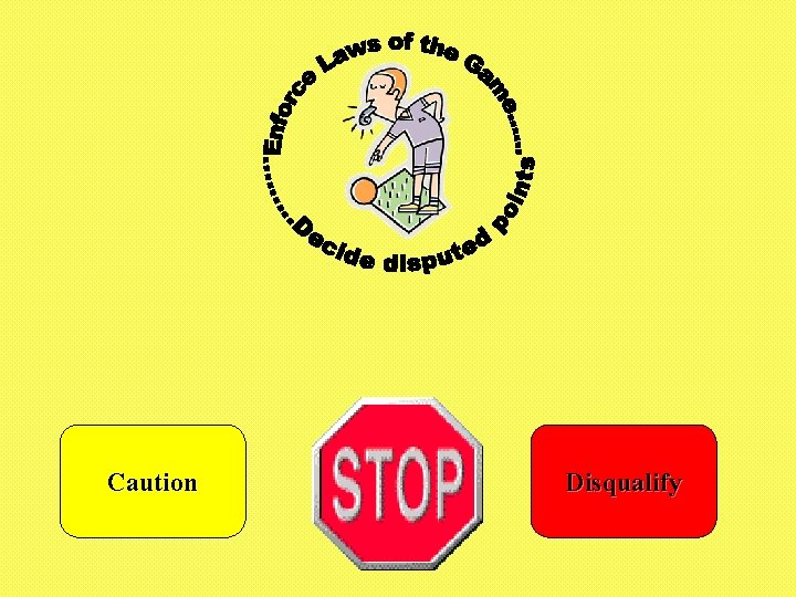 Caution Disqualify 