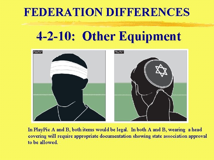 FEDERATION DIFFERENCES 4 -2 -10: Other Equipment In Play. Pic A and B, both