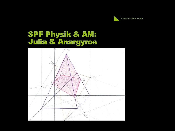 Kantonsschule Uster SPF Physik & AM: Julia & Anargyros 