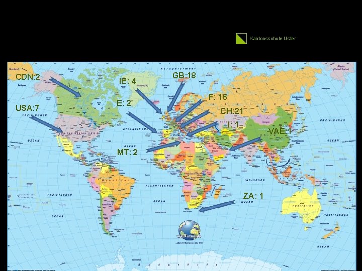 Kantonsschule Uster CDN: 2 USA: 7 Lernumfeld II IE: 4 E: 2 33 GB: