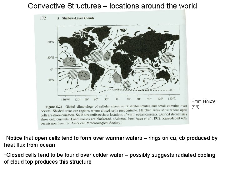 Convective Structures – locations around the world From Houze (93) • Notice that open Convective Structures – locations around the world From Houze (93) • Notice that open