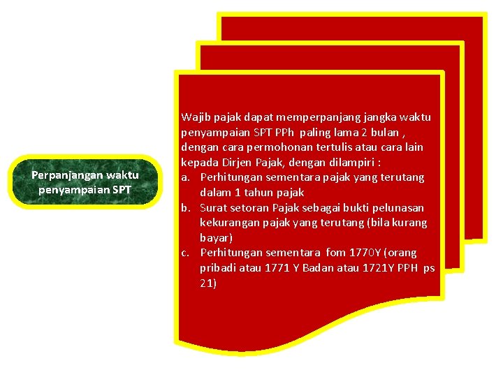 Perpanjangan waktu penyampaian SPT Wajib pajak dapat memperpanjangka waktu penyampaian SPT PPh paling lama