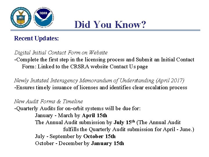 Did You Know? Recent Updates: Digital Initial Contact Form on Website -Complete the first