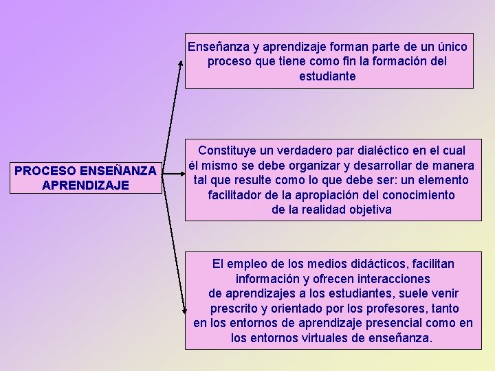 Enseñanza y aprendizaje forman parte de un único proceso que tiene como fin la