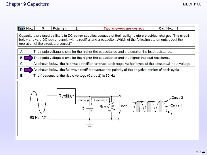 Chapter 9 Capacitors MECH 1100 65 of 64 