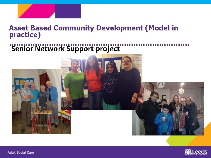 Asset Based Community Development (Model in practice) …………………………………. . Senior Network Support project 