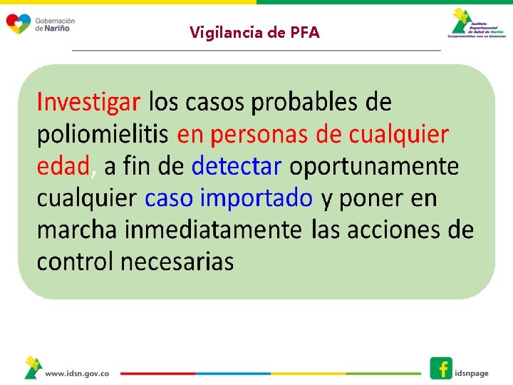 Vigilancia de PFA 