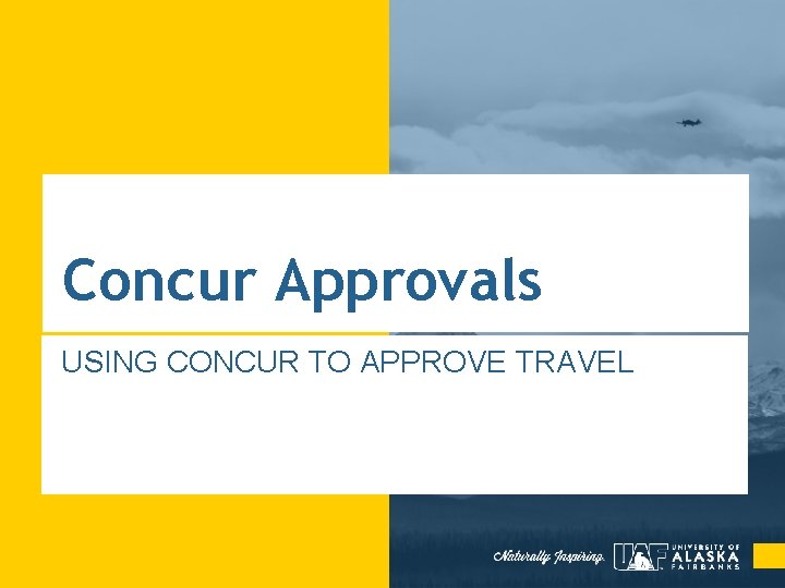 Concur Approvals USING CONCUR TO APPROVE TRAVEL 
