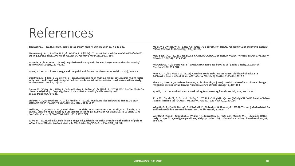 References Buonocore, J. (2014). Climate policy not so costly. Nature Climate Change, 4, 861