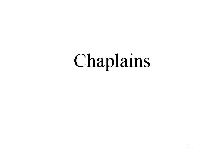 Chaplains 11 