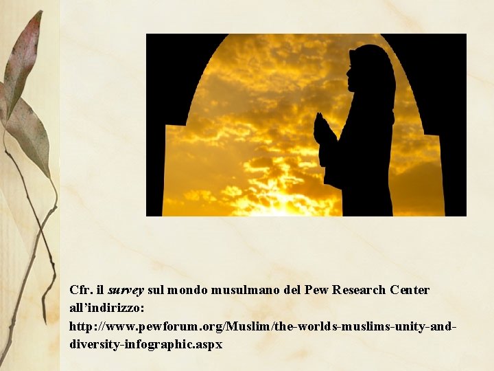 Cfr. il survey sul mondo musulmano del Pew Research Center all’indirizzo: http: //www. pewforum.