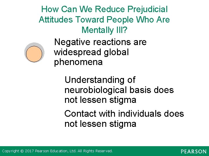 How Can We Reduce Prejudicial Attitudes Toward People Who Are Mentally Ill? Negative reactions