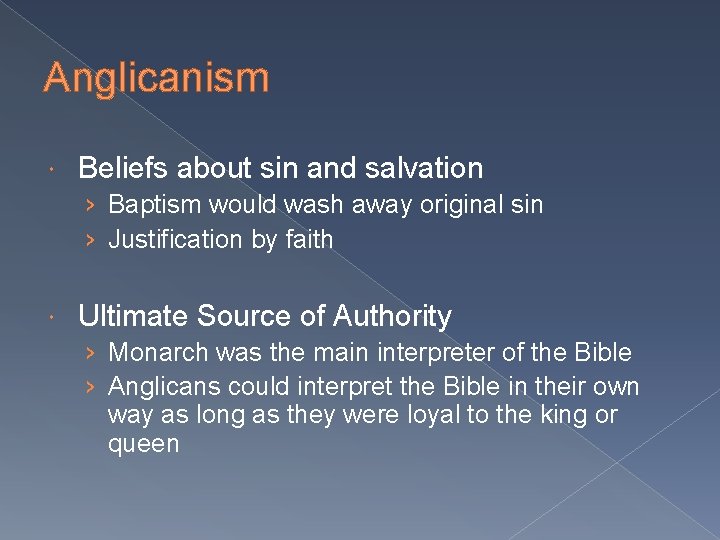 Anglicanism Beliefs about sin and salvation › Baptism would wash away original sin ›
