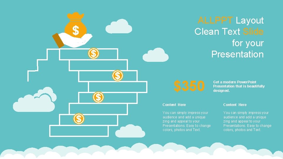 ALLPPT Layout Clean Text Slide for your Presentation $350 Get a modern Power. Point