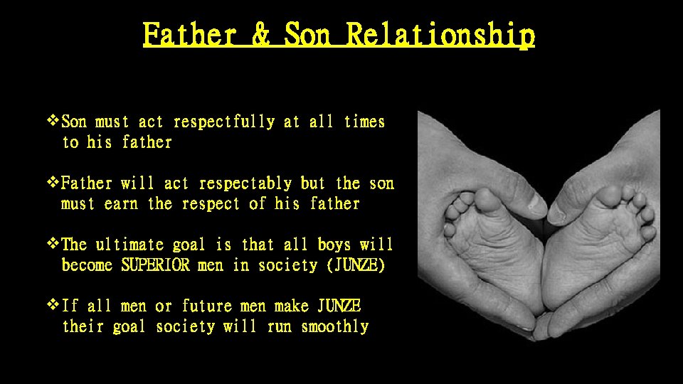 Father & Son Relationship v. Son must act respectfully at all times to his