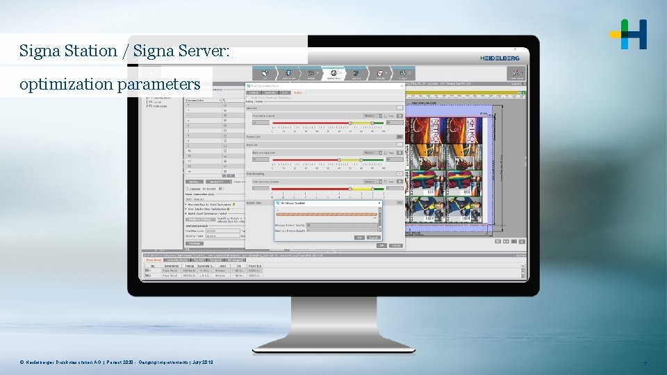 Signa Station / Signa Server: optimization parameters © Heidelberger Druckmaschinen AG | Prinect 2020