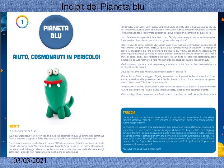Incipit del Pianeta blu 03/03/2021 27 