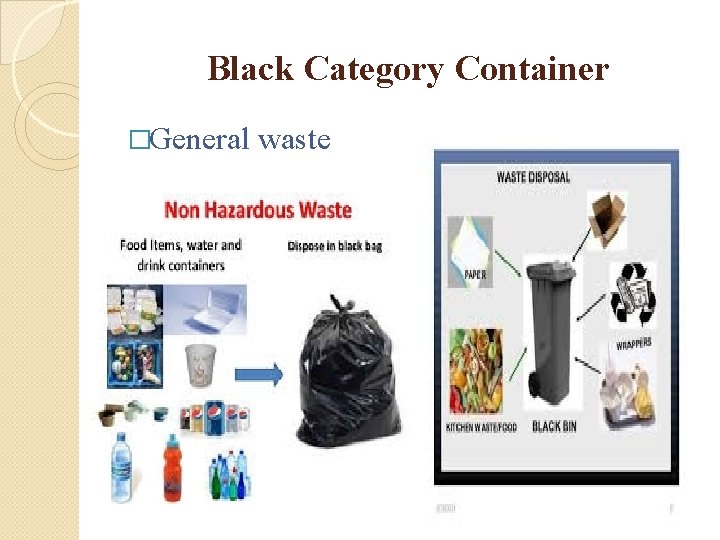 Black Category Container �General waste Black Category Container �General waste