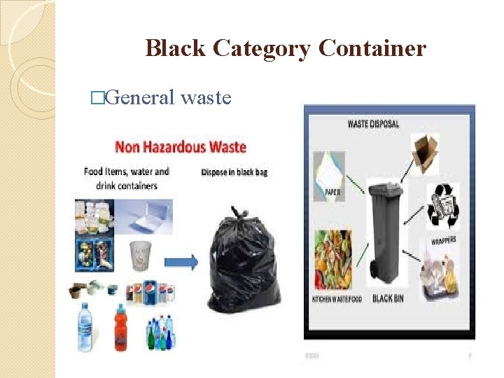 Black Category Container �General waste 