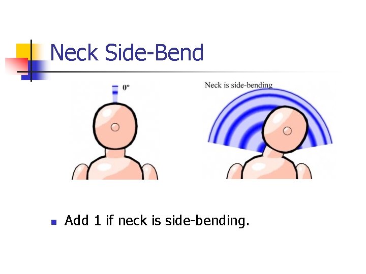 Neck Side-Bend n Add 1 if neck is side-bending. 