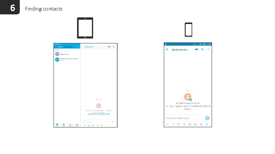 6 Finding contacts Ola Nordmann 