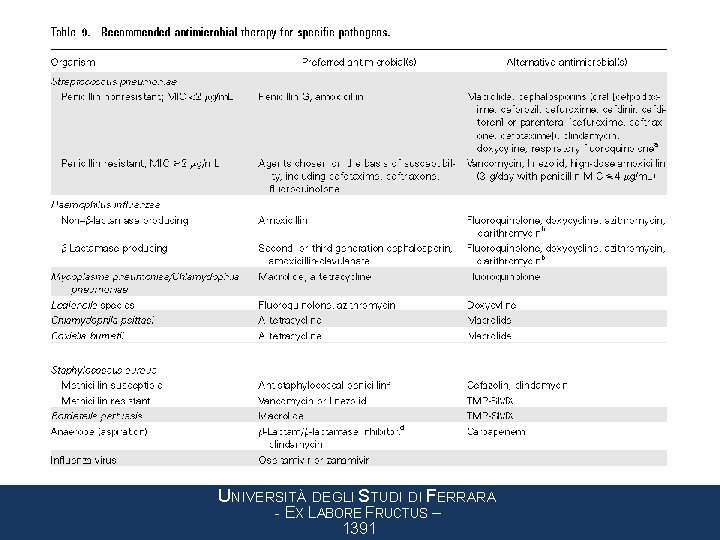 UNIVERSITÀ DEGLI STUDI DI FERRARA - EX LABORE FRUCTUS – 1391 