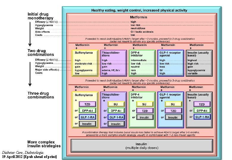 Diabetes Care, Diabetologia. 19 April 2012 [Epub ahead of print] 