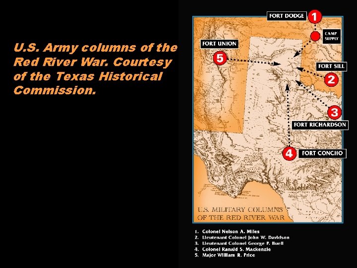 U. S. Army columns of the Red River War. Courtesy of the Texas Historical